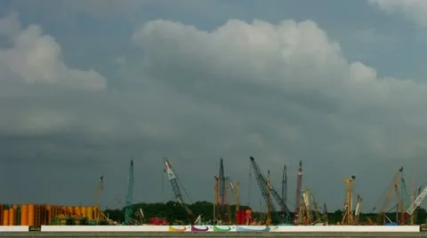 Timelapse construction cranes 스톡 동영상 11591247