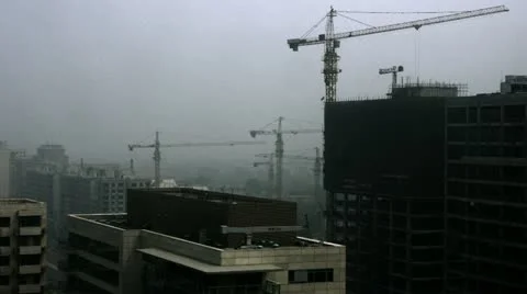 Timelapse construction cranes Stock-Footage 11596442