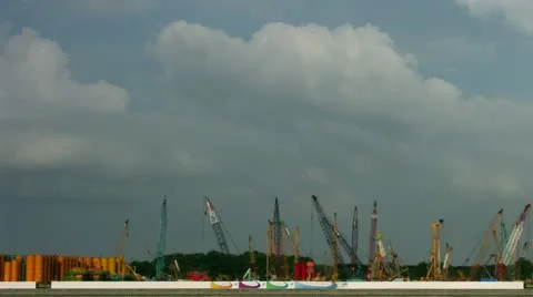 Timelapse construction cranes 스톡 동영상 11610559