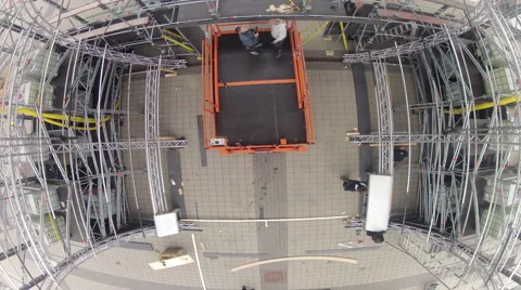 Timelapse construction for an event. Stock Footage 61006292