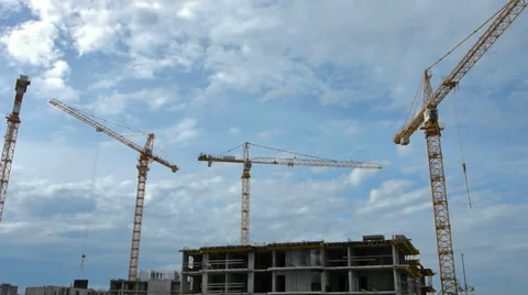 Timelapse: Construction of house Vídeos de archivo 35090291