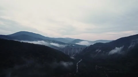 Timelapse Construction Marvel Infrastructure Urbanisation Mountain Bridge Rural Stock Footage 237358048