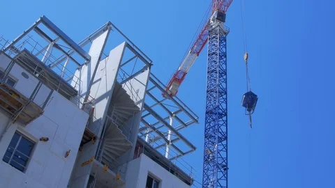 Timelapse construction site and Cranes - 4K 02 Stock Footage 90071592