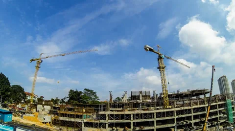 Timelapse construction site Video stock 32274737