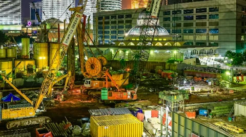 Timelapse at a Construction Site Stock Footage 38754974