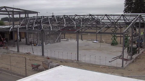 Timelapse of construction site Stock Footage 49861540