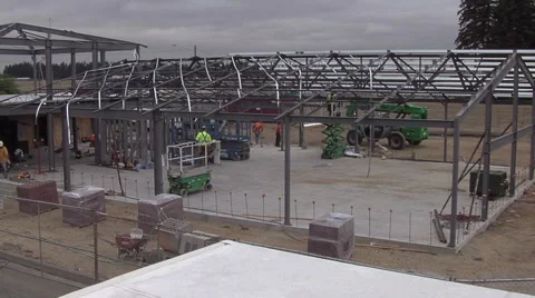 Timelapse of construction site Stock Footage 49861541