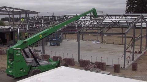 Timelapse of construction site Stock Footage 49861545