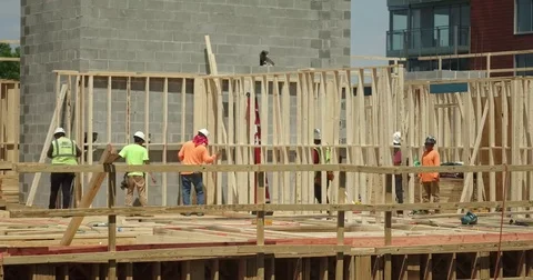 Timelapse Construction Workers - Building Stock Footage 79271451