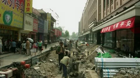 Timelapse construction workers Vídeo Stock 11538202