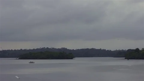 Timelapse of a container ship leaving port 動画素材 75176410