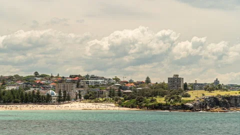 Timelapse Of Coogee Beach In Sydney Stock Footage 241000505