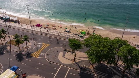 Timelapse from the Copacabana beach in Rio 스톡 동영상 341667758
