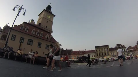 Timelapse in Council Square, Brasov Video stock 46508036