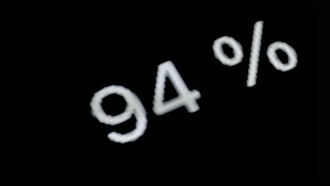 Timelapse - counting from 0 to 100 percent, smartphone battery level - macro Stock Footage 213372674