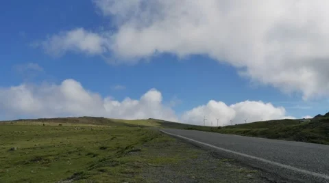 Timelapse of a countryside road in Spain Stock Footage 63144446