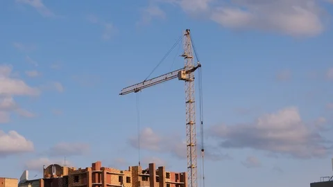 Timelapse crane operation on the construction Stock-Footage 117491661
