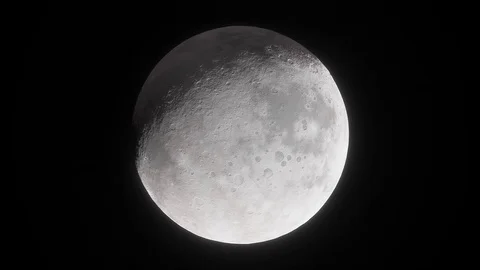 Timelapse of cratered moon in outer space Stock Footage 116786891