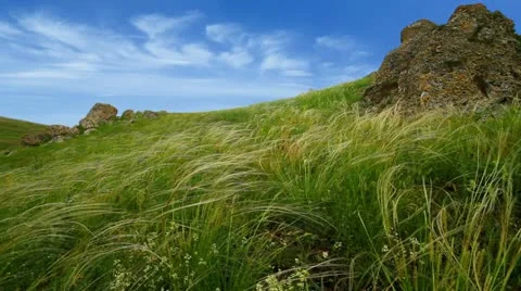 Timelapse of the Crimean steppes. Stock Footage 11228790