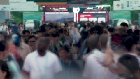 Timelapse Crowd of People Walking Timelapse Crowd of People Walking Video stock 323712970