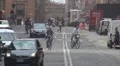 Timelapse crowd traffic car people pedestrian street bus city Bologna Italy day HD Footage