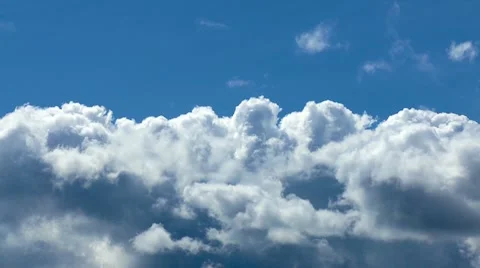 Timelapse of cumulus clouds forming Stock Footage 10788452