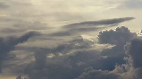 Timelapse of cumulus clouds forming Stock Footage 10790675