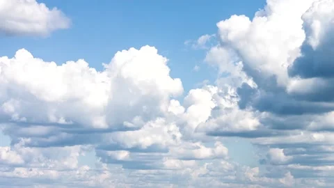 Timelapse. Cumulus clouds on a summer day. Stock Footage 159635048