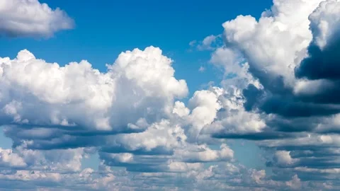 Timelapse. Cumulus clouds on a summer day. Stock Footage 159635051