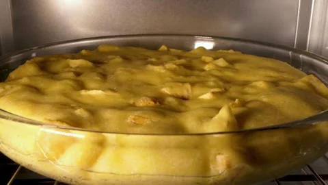Timelapse of cupcakes baking in the oven. Crusty white bread rising Stock Footage 336576817