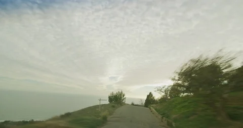 Timelapse of curvy roads driving towards Malibu. Los Angeles, California Stock Footage 99136992
