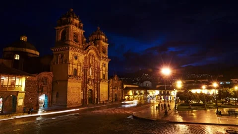 Timelapse of Cusco Main Square. Peru. Stock Footage 241595849