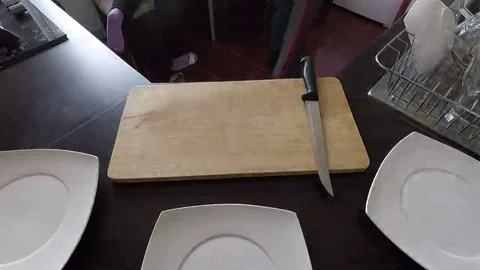 Timelapse of cutting meat Stock Footage 69083551