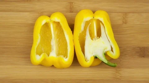 TimeLapse cutting pepper 스톡 동영상 83628714