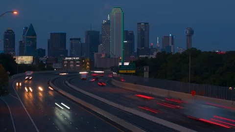 Timelapse dallas rush hour Stock Footage 86880124