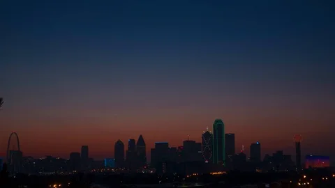 Timelapse of dallas sunset Stock Footage 86880321