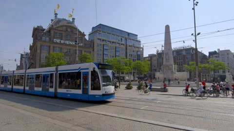Timelapse of Dam Square in Amsterdam version 2 Vídeo Stock 146929508