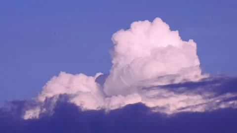 Timelapse of dark and bright clouds moving and dissipating, vanished, fade away Stock Footage