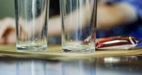 Timelapse in a dark cafe, bar, dining room Stock-Footage 129602991