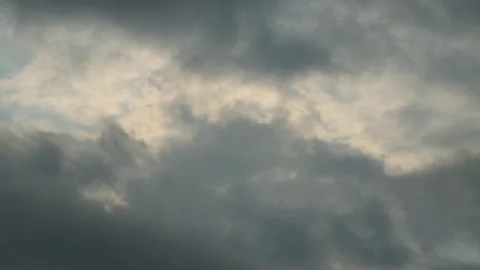 Timelapse of dark cloud movement in the afternoon approaching sunset Stock Footage 320924350
