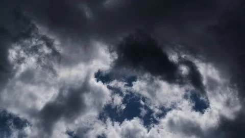 Timelapse of Dark Clouds Gathering and Covering the Sky Stock Footage 317820304