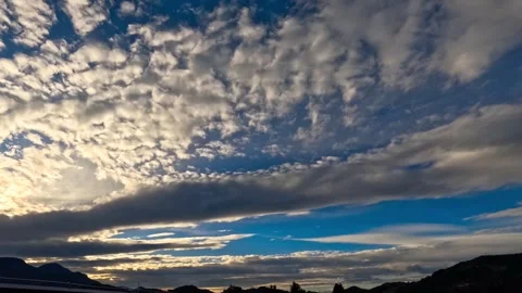 Timelapse of dark clouds over mountains Stock Footage 318542967