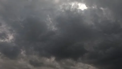 Timelapse of dark clouds rolling across the sky Stock Footage 320936070