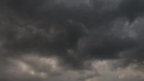 Timelapse of dark clouds rolling across the sky Video stock 320936165