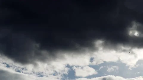 Timelapse of dark clouds in the sky Stock Footage 195858315