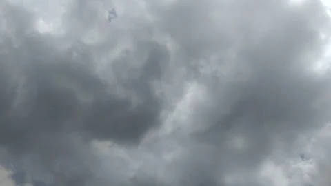 Timelapse of dark dramatic clouds that are about to rain Stock Footage 295841206