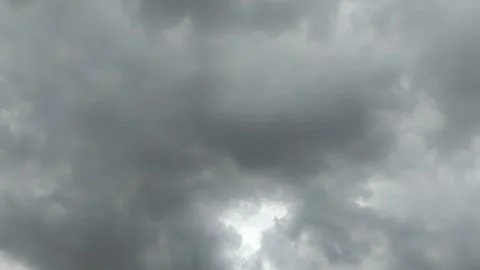 Timelapse of dark dramatic clouds that are about to rain 動画素材 297735695