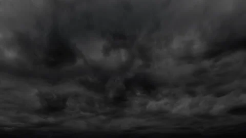 Timelapse of dark dramatic sky with stormy clouds before rain, extreme weather Stock Footage 204124149