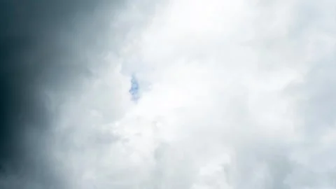 Timelapse with dark dramatic storm cumulus clouds in autumn. Stock Footage 284913989