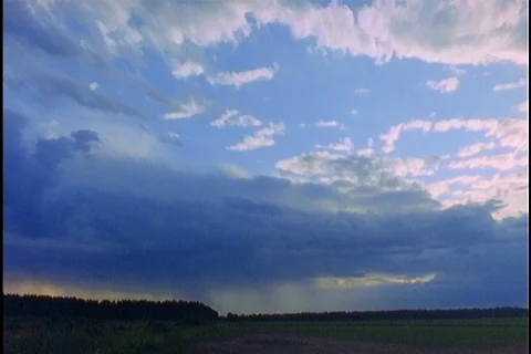 Timelapse dark rain cloud to camera Stock Footage 121599433